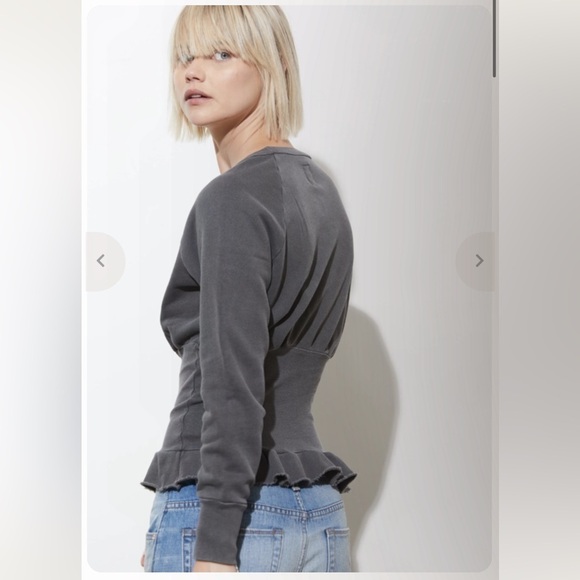 NSF / Indira Rib Waist Crew in olive green grey XS - Picture 4 of 9